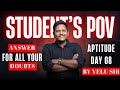 STUDENT'S POV FOR APTITUDE | DAY 08 | CLEAR ALL YOUR DOUBTS | BY VELU SIR #bankexam #mains #ibps