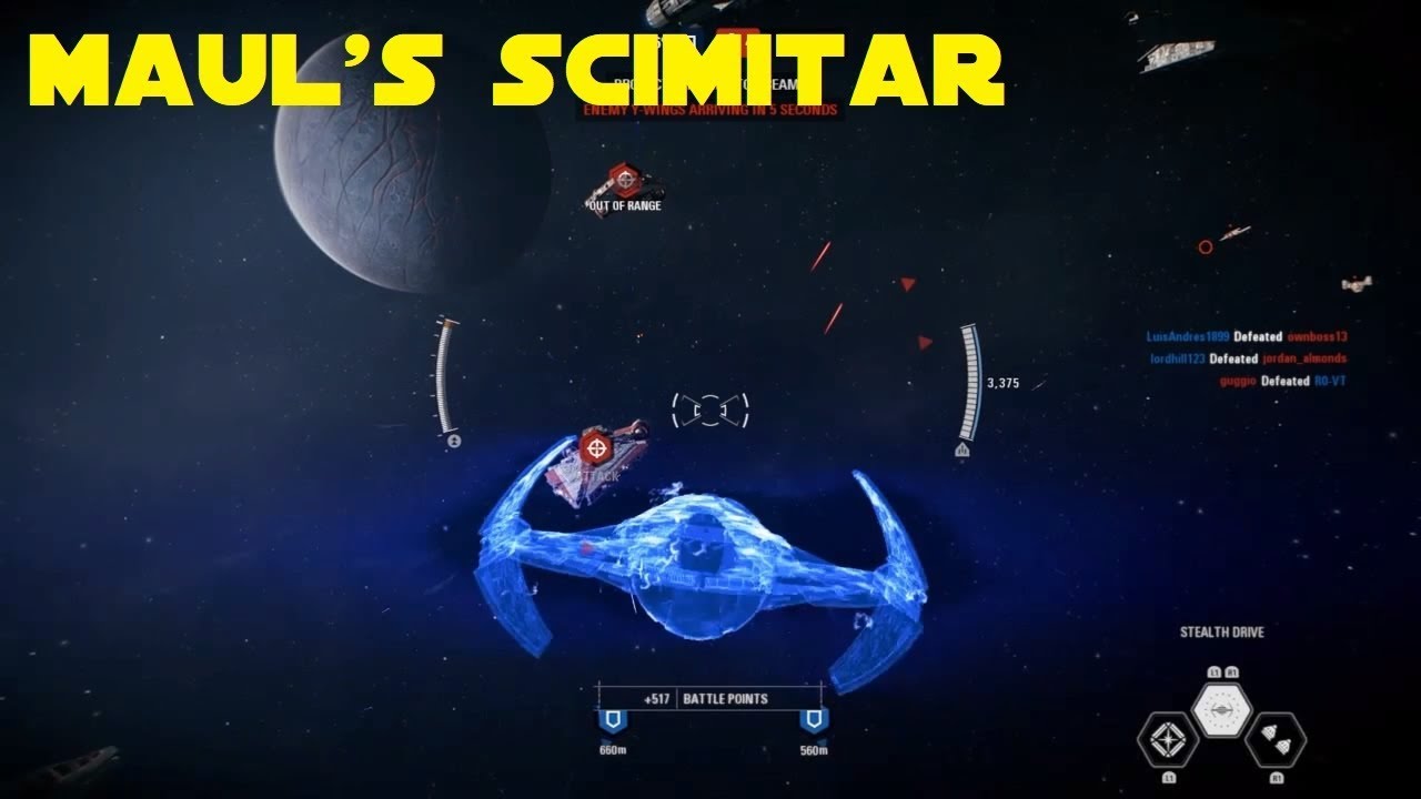BATTLEFRONT 2 | DARTH MAULS SCIMITAR IS AWESOME! | Starfighter Assault