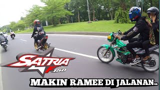 SESAMA RIDER BEGINI SEHARUSNYA,SATRIA FU MAKIN RAMEE❗ | MOTOVLOG SATRIA FU