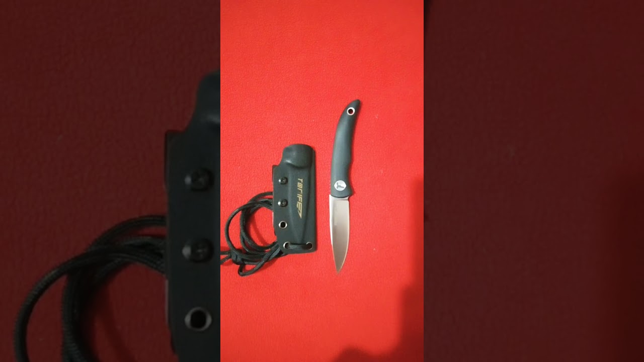 coltello da collo tonife nova in 8cr14mov manico in g10 fodero in kydex con clip