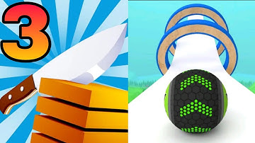 🟢SLICE IT ALL🟣 VS ⚫GOING BALLS🟡 All Levels Gameplay Android, iOS