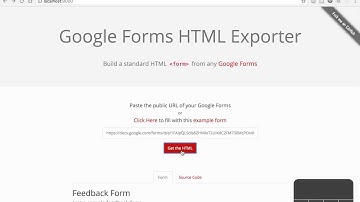 Export Google Forms to HTML