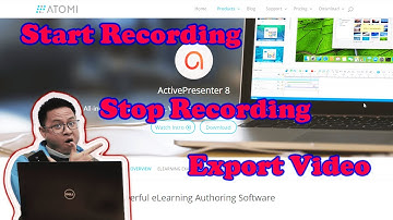 How to Start, Stop Recording and Export Video | ActivePresenter 8 Tutorial