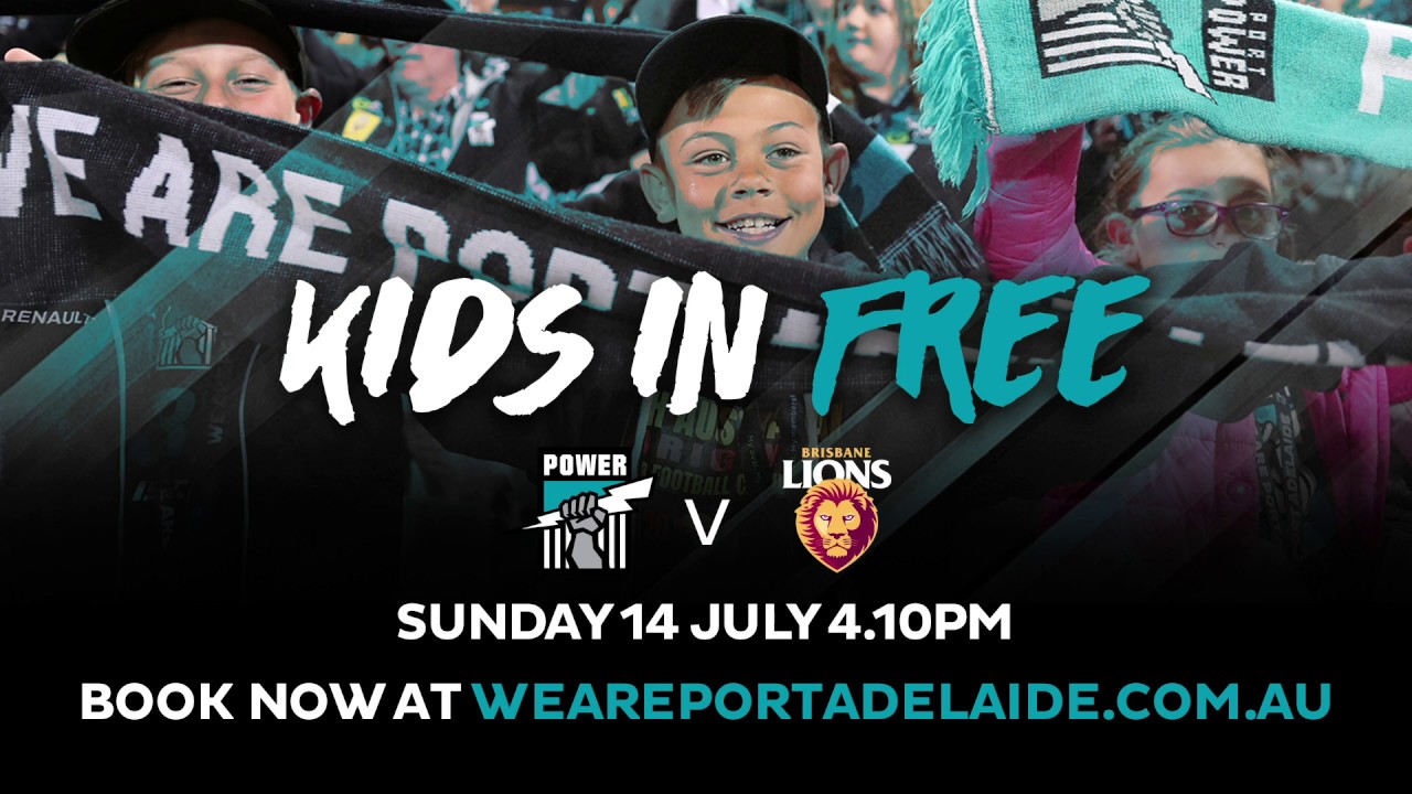 Kids get in FREE this Sunday port power fixture