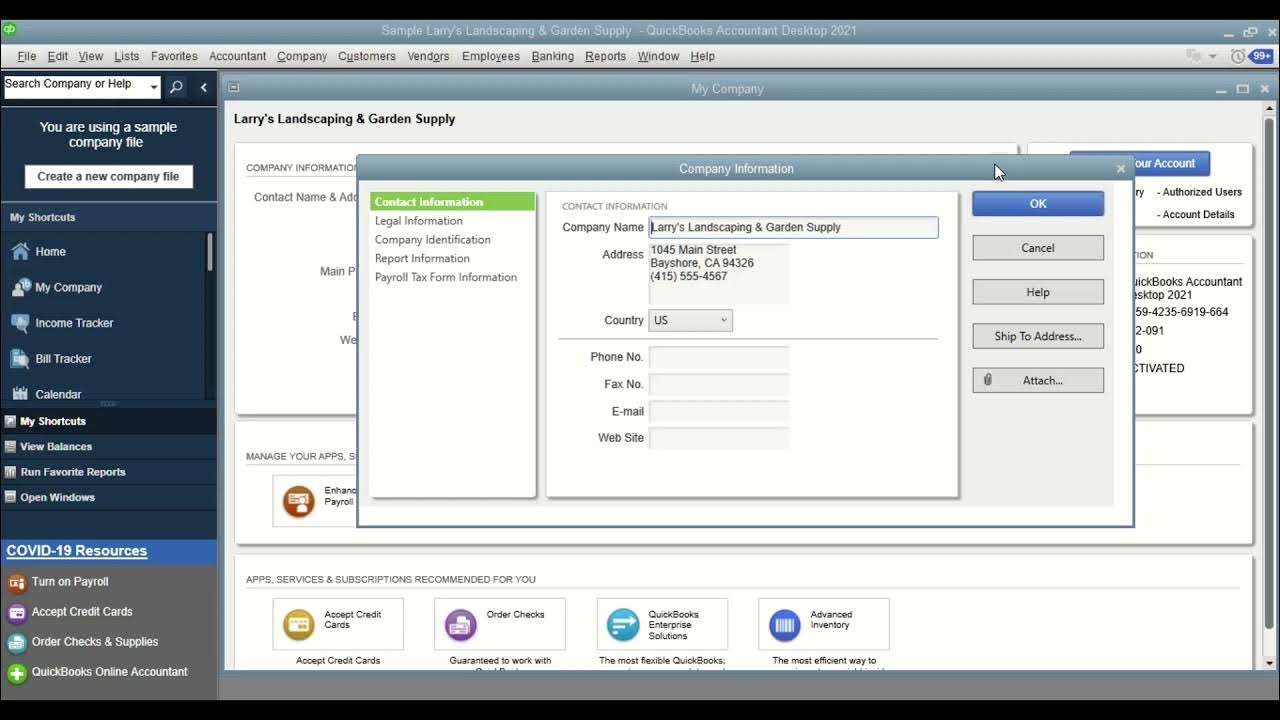 How to change your company EIN using Quickbooks Desktop YouTube