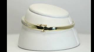 1.90CT diamond bangle bracelet YG channel rounds baguettes 12.9 GM - 28767