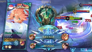 NEW SEASON 38! 2x MANIAC SAVAGE!? | FANNY AGGRESSIVE GAMEPLAY | MLBB