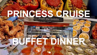 Caribbean Princess Cruise Buffet Dinner Food Tour vLog + Steamers Seafood + Planks BBQ. 公主号游轮自助晚餐
