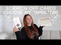 Scratch off cards choose my april tbr books