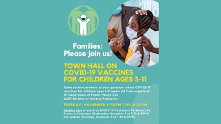 Town Hall on COVID-19 Vaccines for Children ages 5-11