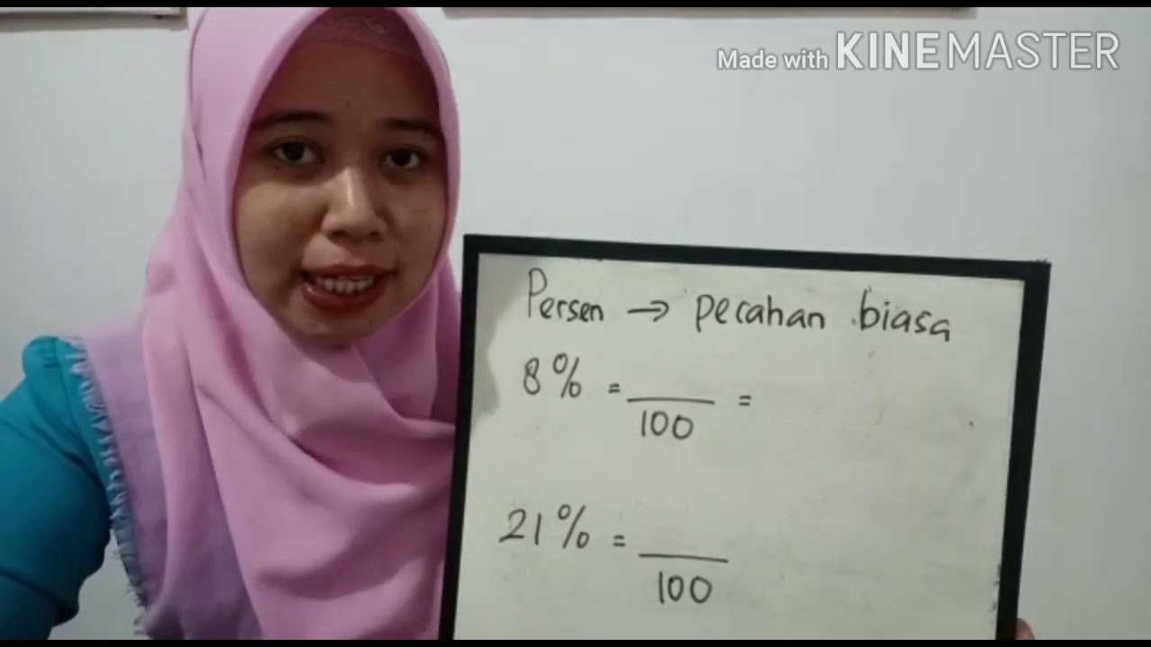 MENGUBAH PECAHAN BIASA KE PERSEN 