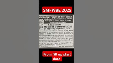 #smfwbee2025 #exam Froml form fill update #exam