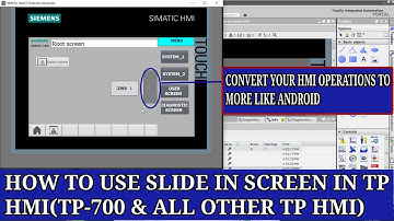 HOW TO USE SLIDE IN SCREEN IN TP HMI(TIA PORTAL) | USE YOUR HMI LIKE ANDROID PHONE | BY RAJESH