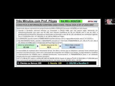 Ed. nº 953 · COMO FICA A INFORMAÇÃO CONTÁBIL COM AS NTs 2026.008 E 004 DA RFB/CG?