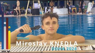 MSDoha2024 Miroslav Knedla 100 znak finále