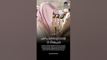 تلاوت زیبا | سوره مریم | (آیات 96-98) | شیخ ماهیر المعاقلی | ریورب