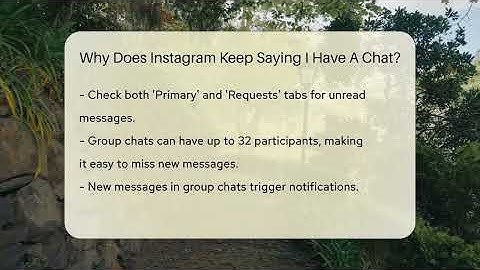 Why Does Instagram Keep Saying I Have A Chat? - Everyday-Networking