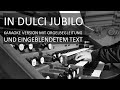 In dulci jubilo - Karaoke-Version mit Orgelbegleitung und eingeblendetem Text