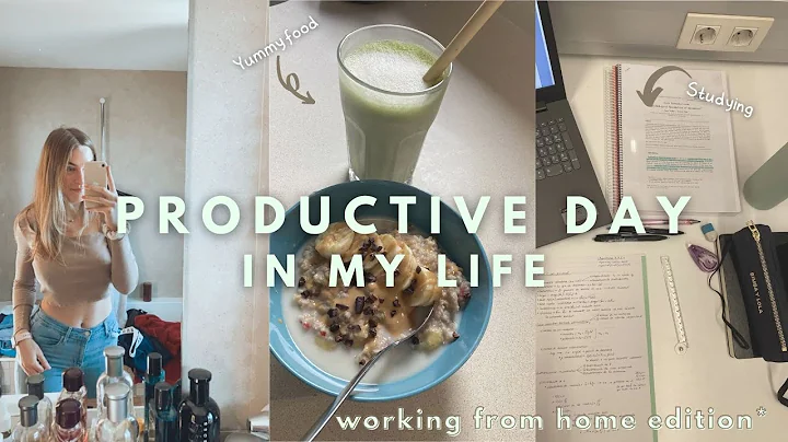productive day in my life | studying for college,  online classes, cooking, working out & more!