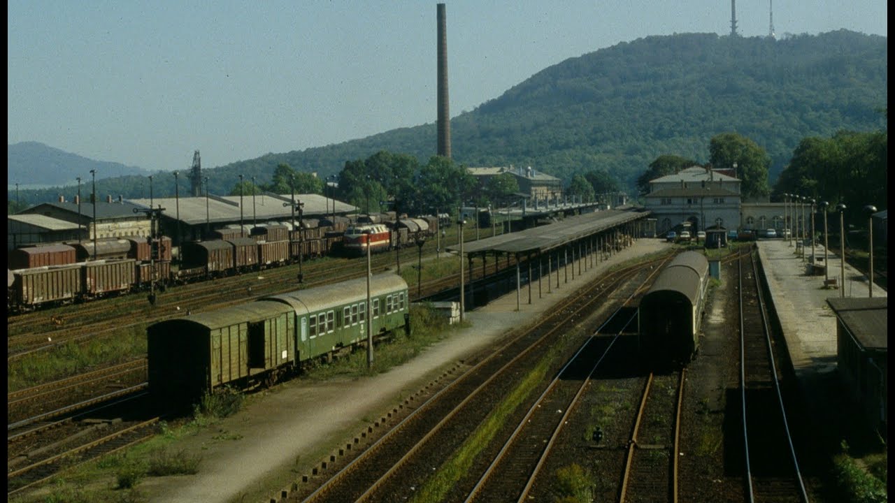 Bahnhöfe Löbau und Oberoderwitz am 18.9.1989..