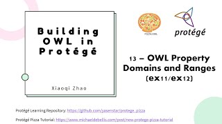 Build Ontology in Protege (pizza.owl) - 13 Owl Property Domains and Ranges (Exercise 11 and 12)