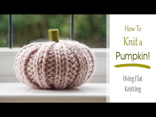 Knitting for Beginners Course Fall Pumpkin • Stencil - a DIY