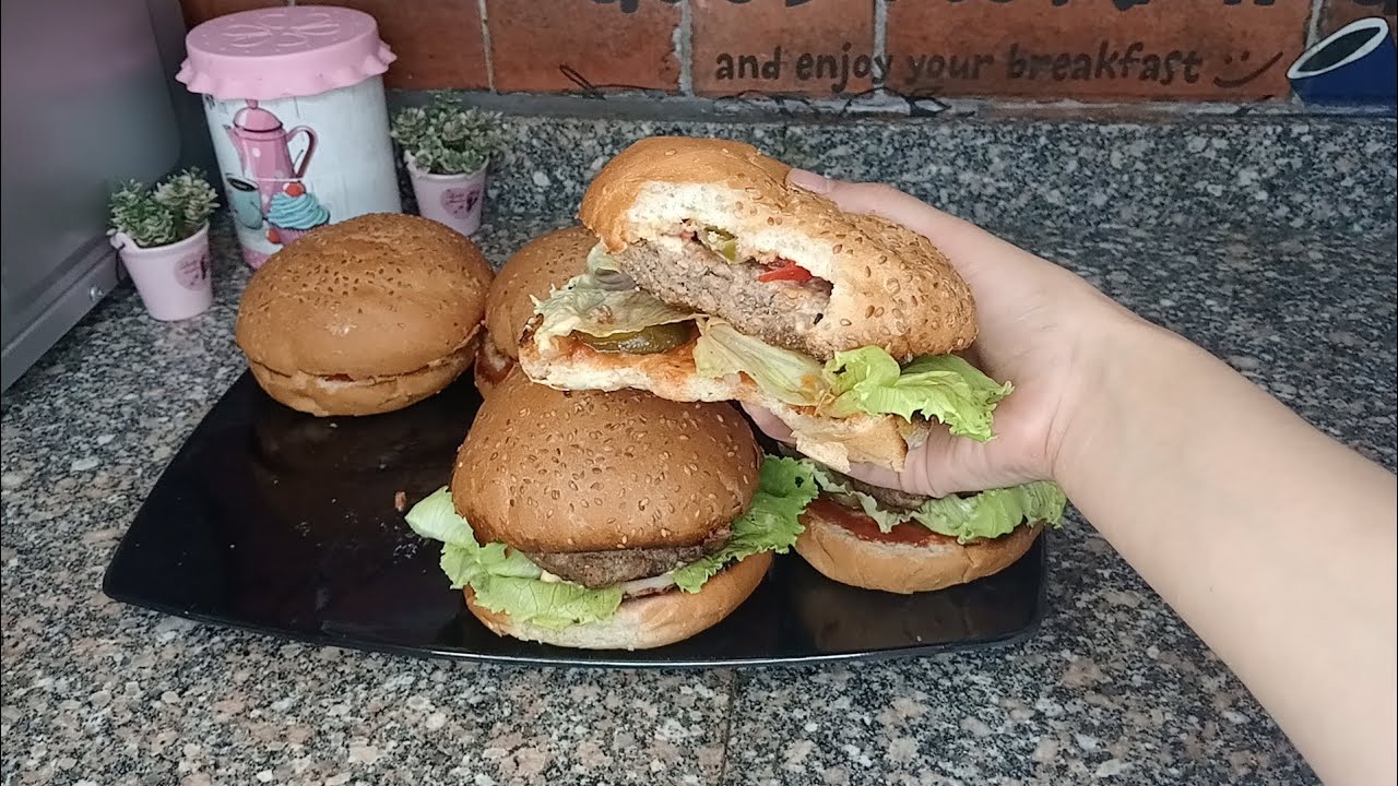 البرجر الجوسي بكل اسرارة الي تطلعة زى المطاعم 🍔🔥
