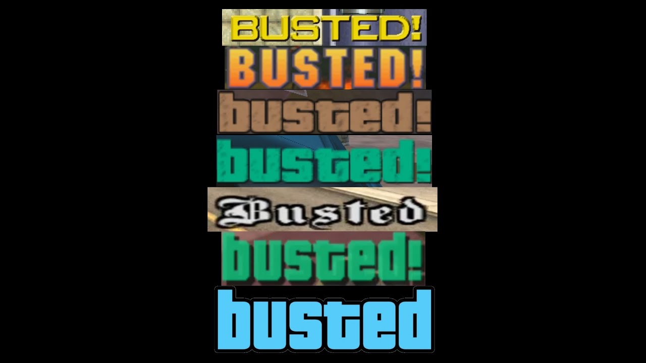 Busted Screens From Every Gta 2020 Youtube