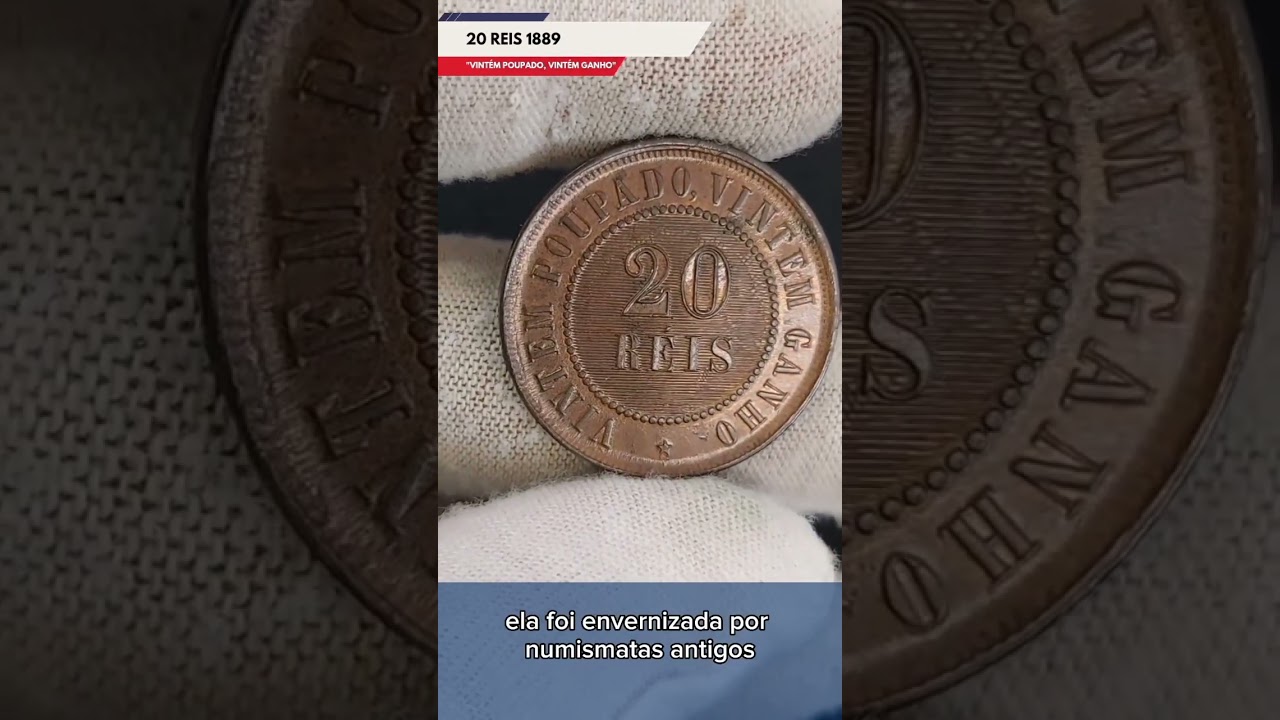 20 RÉIS 1889 "Vintém poupado, vintém ganho" 