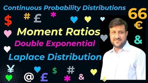 Moments About origin , Mean | Moment Ratios b1 & b2 for Laplace Distribution.