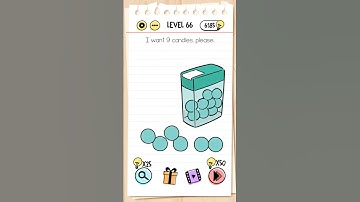 Brain test level 66 getting 9 candies