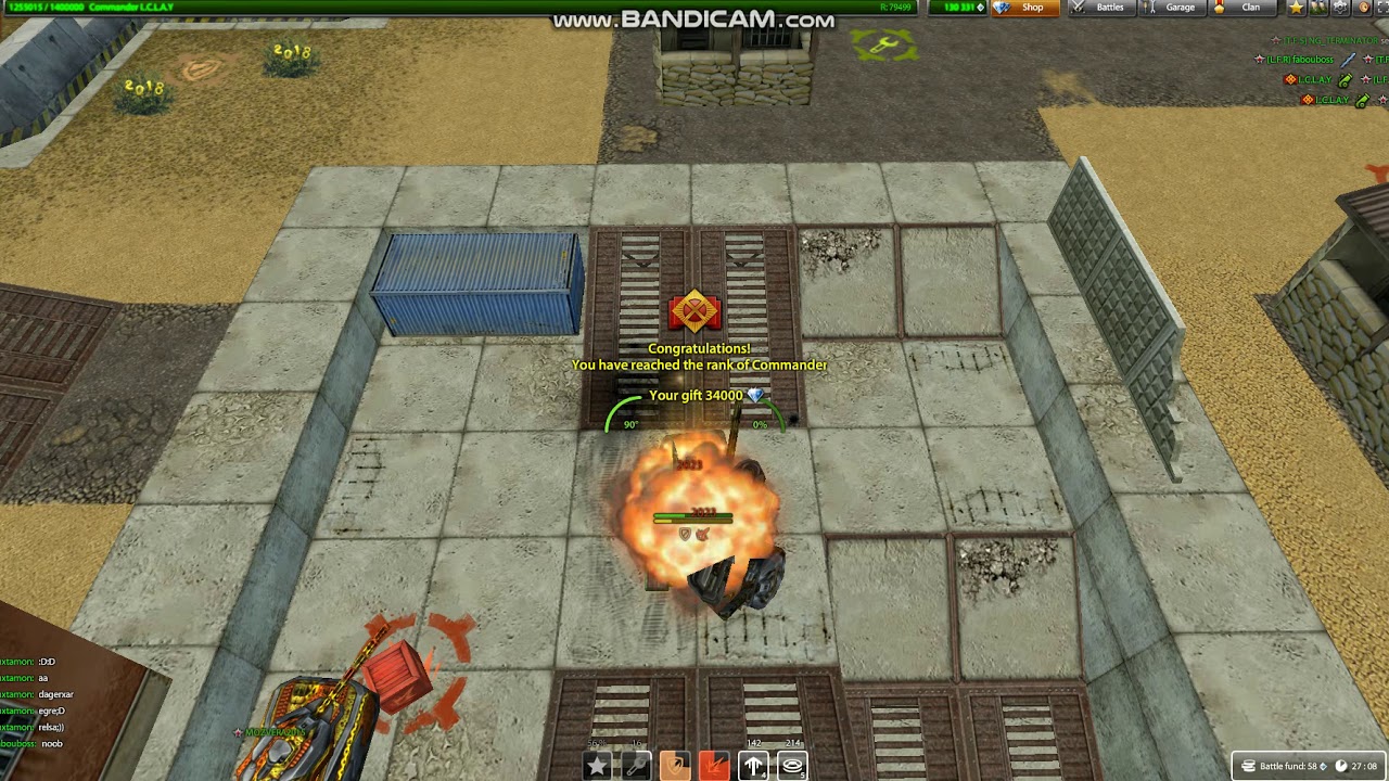 TankiOnline Commander Rank up