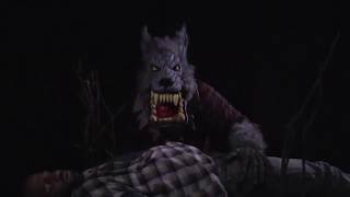 Lunar Psycho Deluxe Grey Werewolf Animotion Mask with Fur by California Costumes