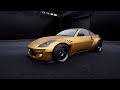  3d render nissan 350z drift satin safari gold by tron auto lab