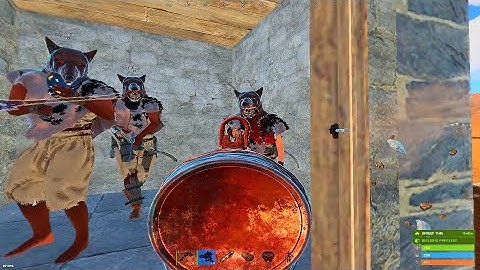 Fastest primitive 1v3 raid defense in Rust (6 seconds)