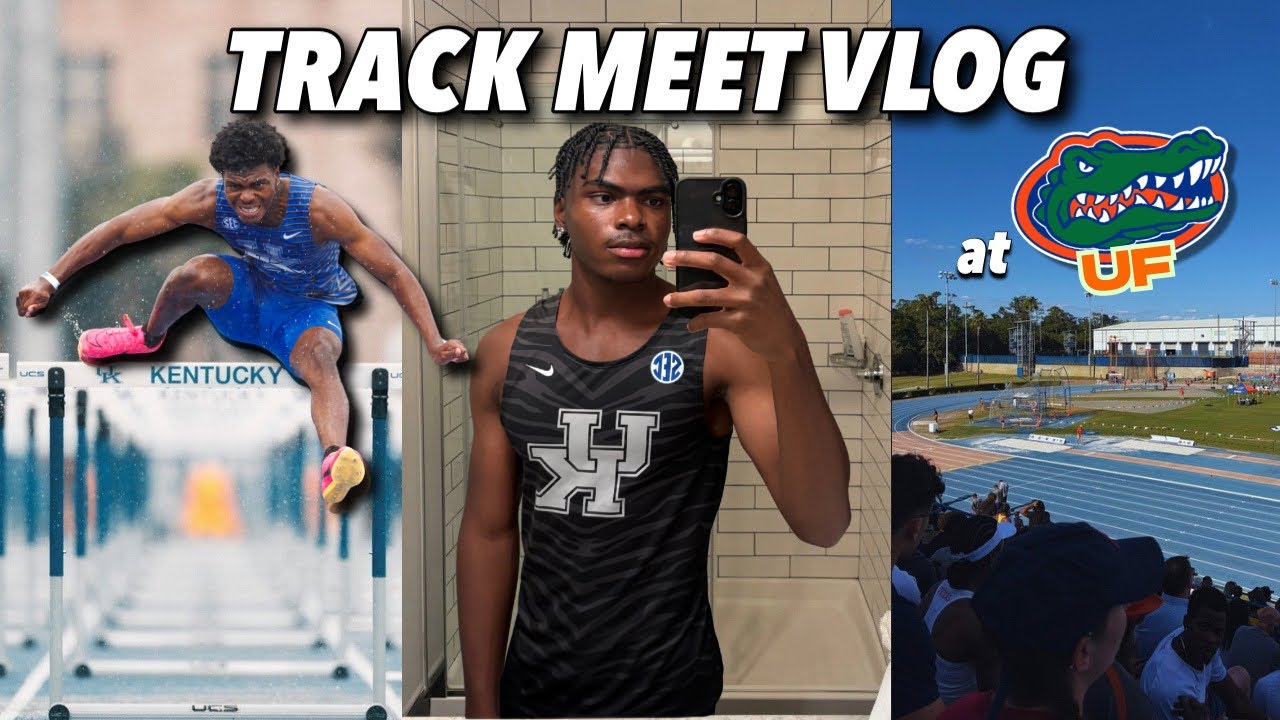 College Track Meet Vlog | At University of Florida | GRWM, Races, Friends, Pro Runners