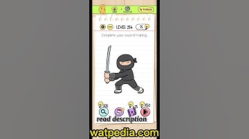 Brain Test Level 254  Complete your sword training