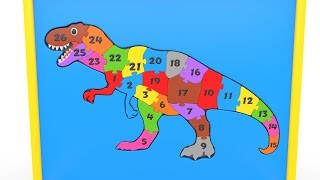Learn Numbers with with Dinosaur Shape Matching Puzzle