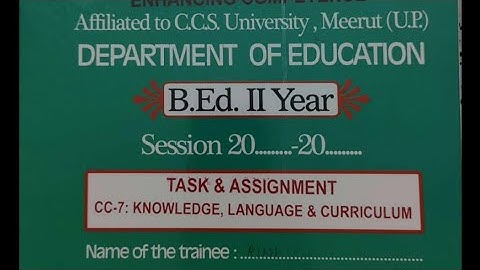 Assignment of Creating an Inclusive School | B.ED 2nd year Assignment | CC-5 | CCS University
