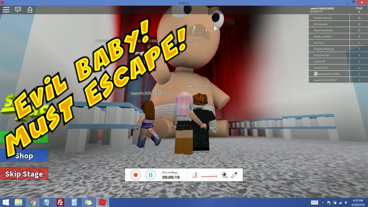 roblox evil baby obby