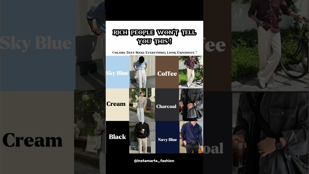 Colors That Make You Look RICH Instantly 👔 | Rich People Fashion Secrets |  