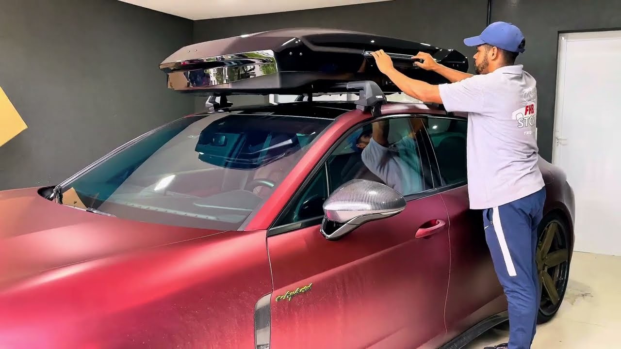 Porsche Panamera com Rack Thule WingBar Edge + Bagageiro Thule Motion 3 Low – Setup Premium!