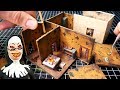 Making evil nun miniature school in polymer clay altar room