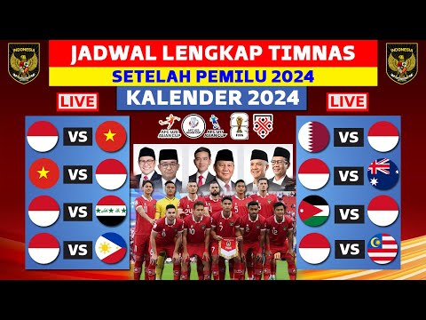 CATAT! Agenda Timnas Indonesia Usai Pemilu - Jadwal Lengkap Timnas Indonesia di Tahun 2024