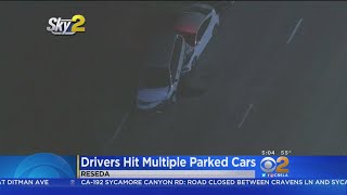 Street Race Ends In Crash Into 7 Parked Cars In Reseda