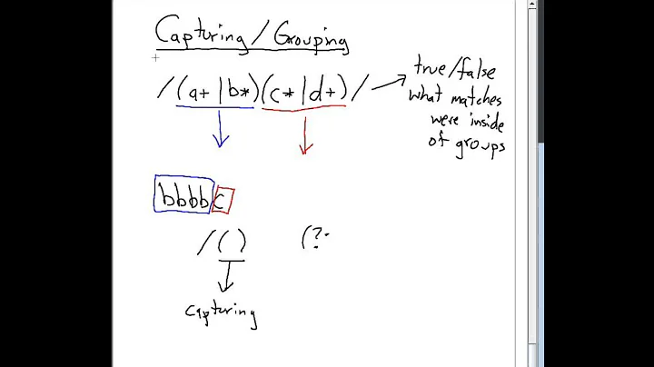 Capturing and grouping for regex