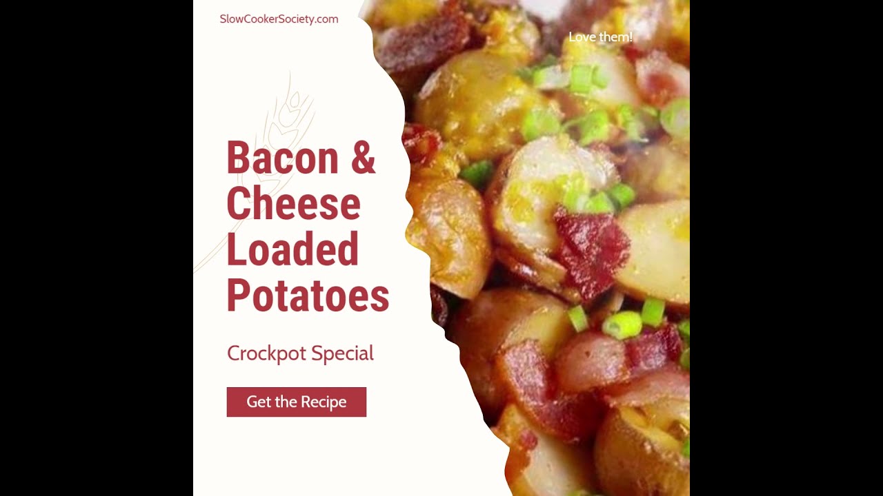 Slow Cooker Bacon & Cheese Loaded Potatoes in the Crock-Pot