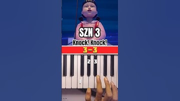 squid game season 3 Doll song Jump Rope (knock! knock!) easy piano tutorial #squidgame3#piano #short