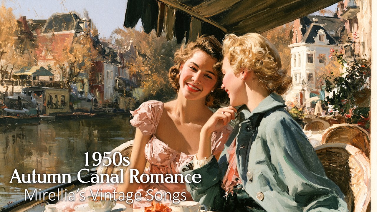 1950s Autumn Canal Romance | Vintage Oldies & Timeless Love Songs
