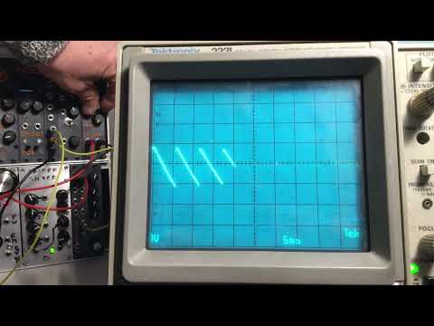 Arduino 1 volt/oct voltage controlled digital wavetable generator